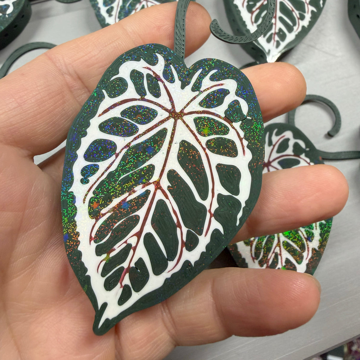 Green Anthurium Double Sided